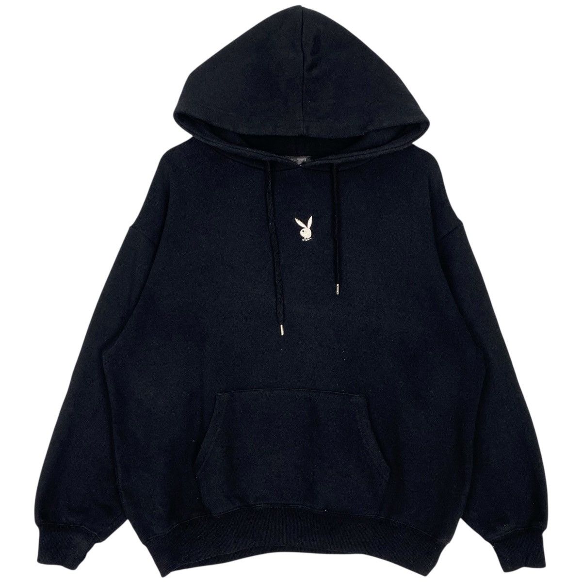 Vintage Vintage Playboy Embroidered Hoodie Black Pullover Jumper M Size US L / EU 52-54 / 3 - 1 Thumbnail