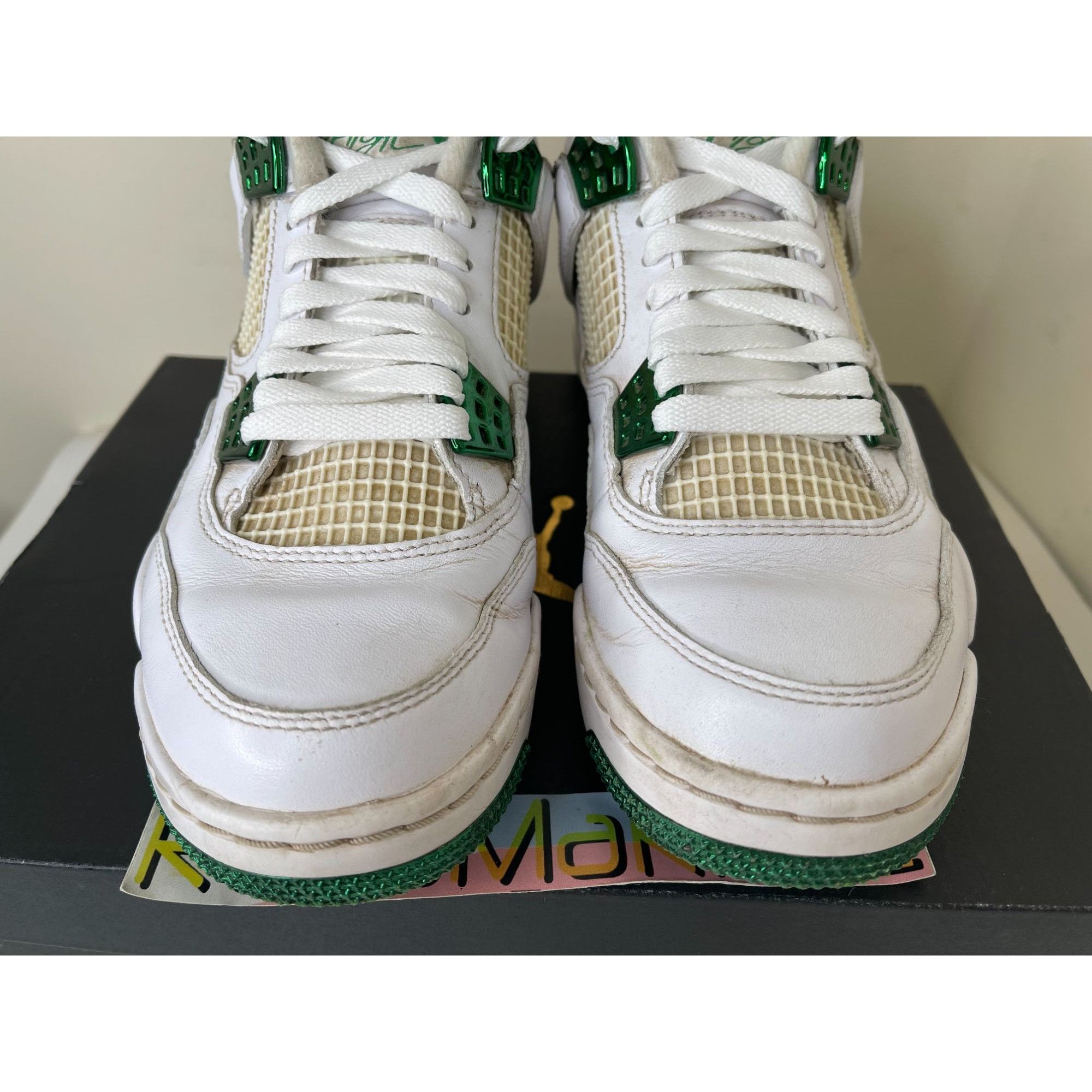 Jordan Brand Jordan 4 IV NRG Golf White Green The Masters PRE OWNED Size US 7 / EU 40 - 6 Thumbnail