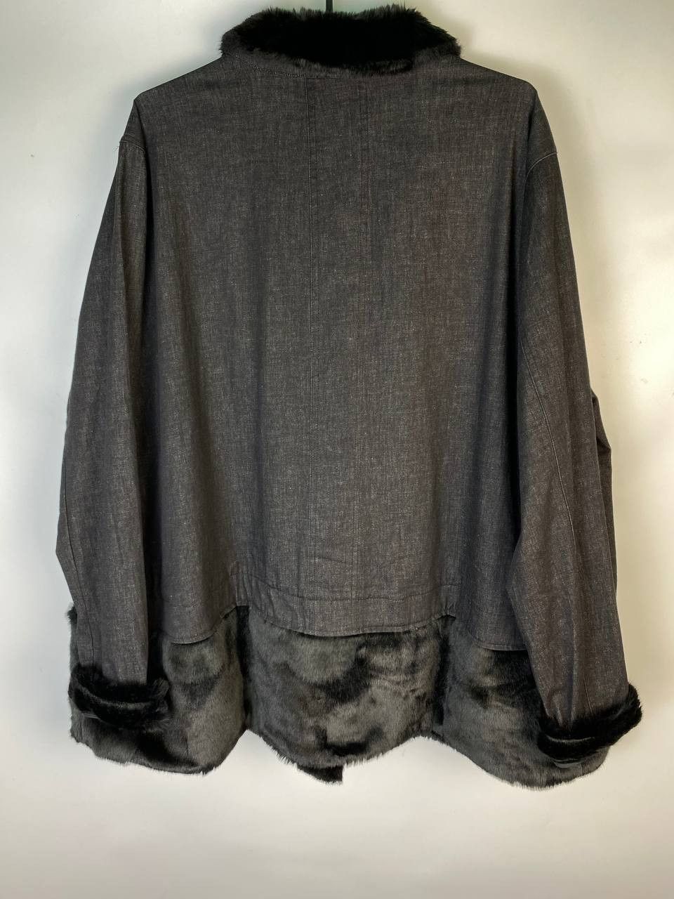 Black Label × Rundholz RUNDHOLZ Black Oversized Lagenlook Faux Fur Coat Jacket Sz S Size S / US 4 / IT 40 - 9 Thumbnail
