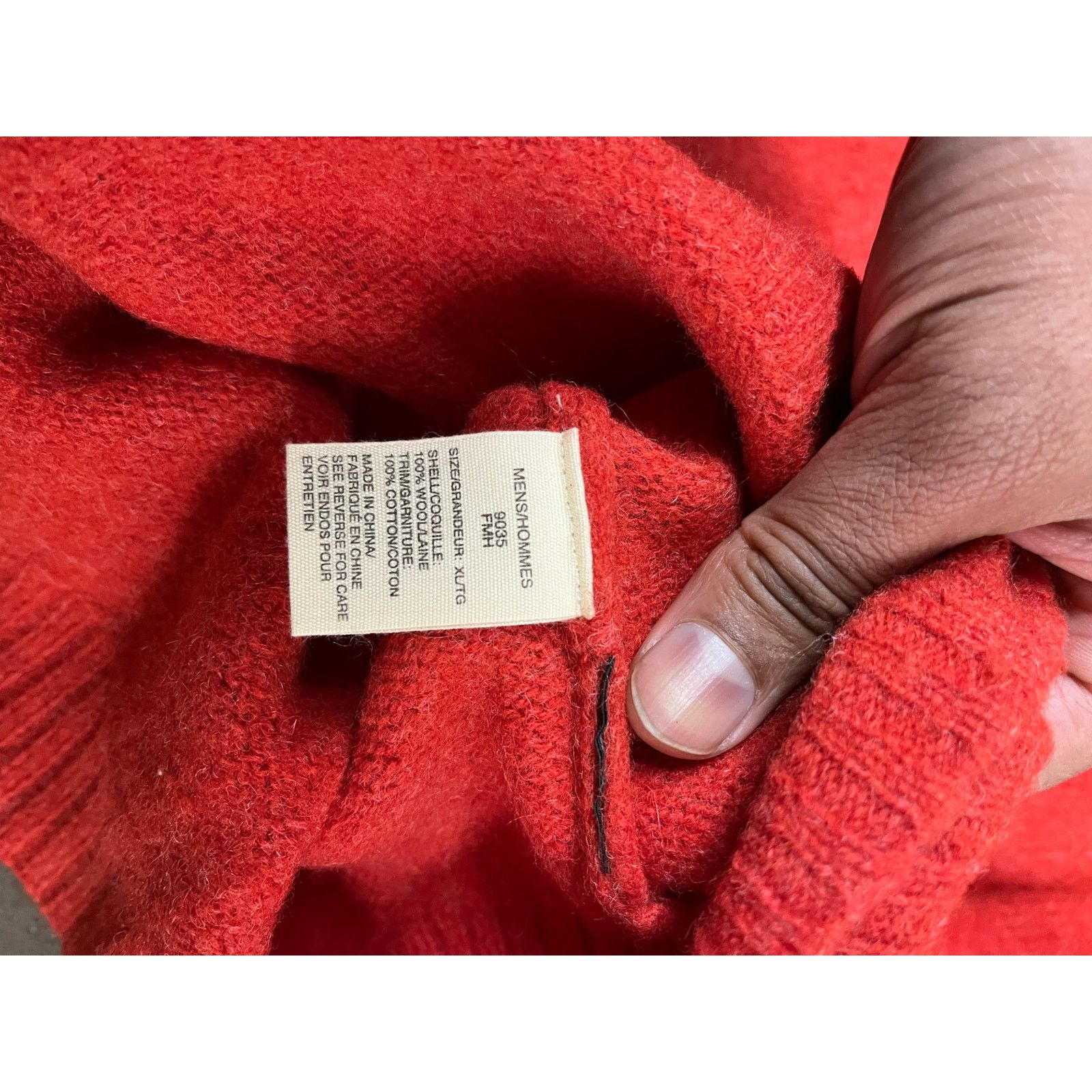 Woolrich Woolen Mills Woolrich - Wool sweater / XL / Orange Size US XL / EU 56 / 4 - 7 Thumbnail