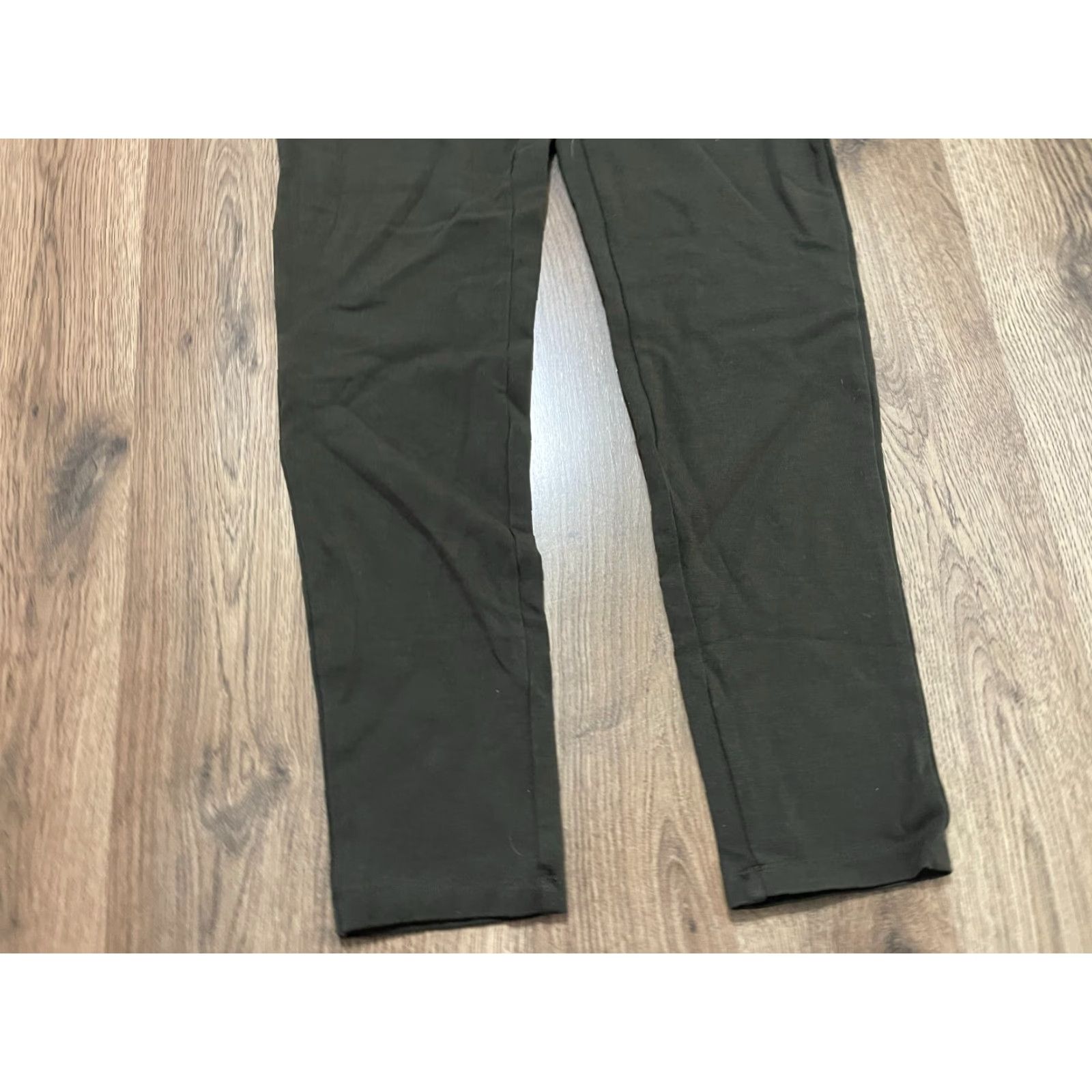Vintage Boom Boom Jeans Pants Women's Large Black Green Pull On Stretchable Waist Skinny Ankle Casual Womens Size 36" / US 14 / IT 50 - 3 Thumbnail