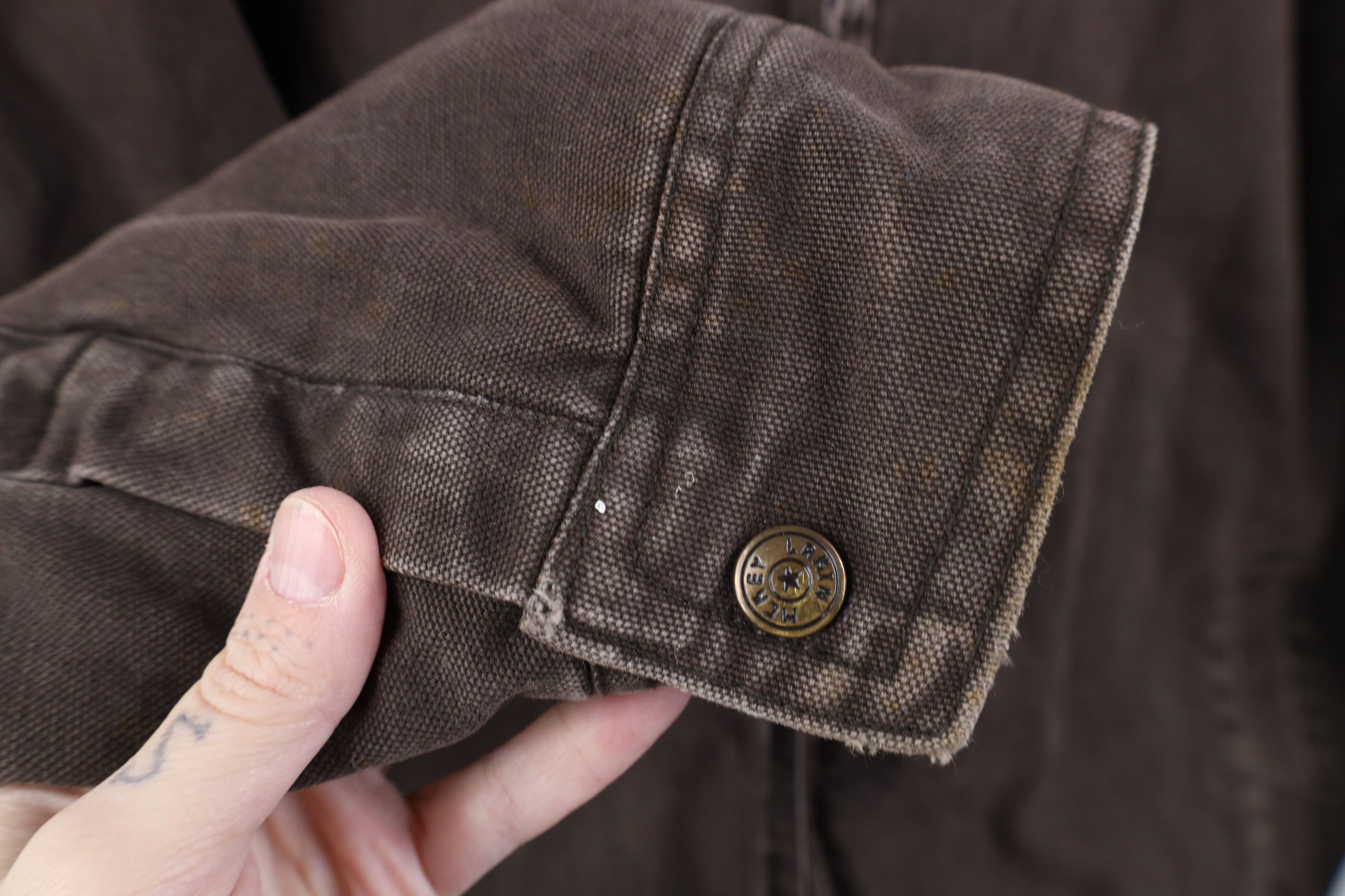 Vintage Vintage Y2K Streetwear Lined Canvas Detroit Jacket Brown Size US L / EU 52-54 / 3 - 6 Thumbnail