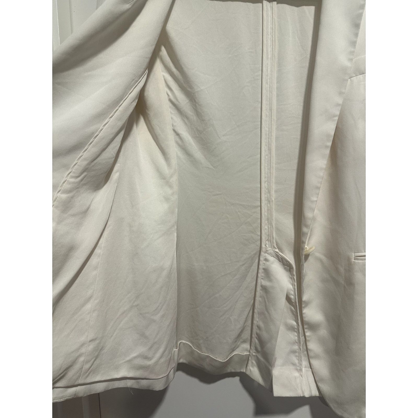 Theory THEORY Grinson Ivory Silk Georgette Blazer Jacket Sz 4 $425 Size S / US 4 / IT 40 - 4 Thumbnail