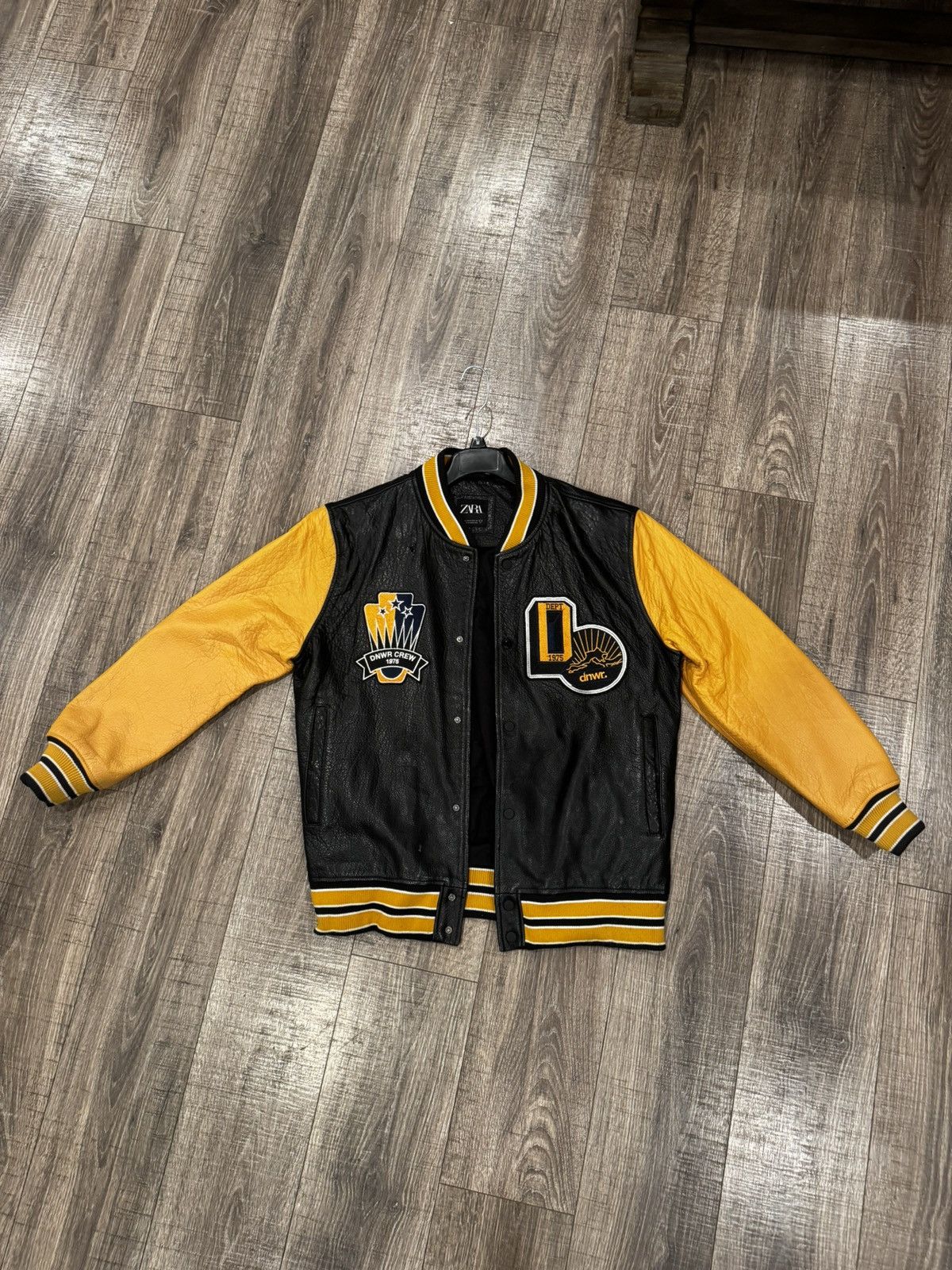 Zara Leather Varsity Jacket Size US M / EU 48-50 / 2 - 1 Thumbnail