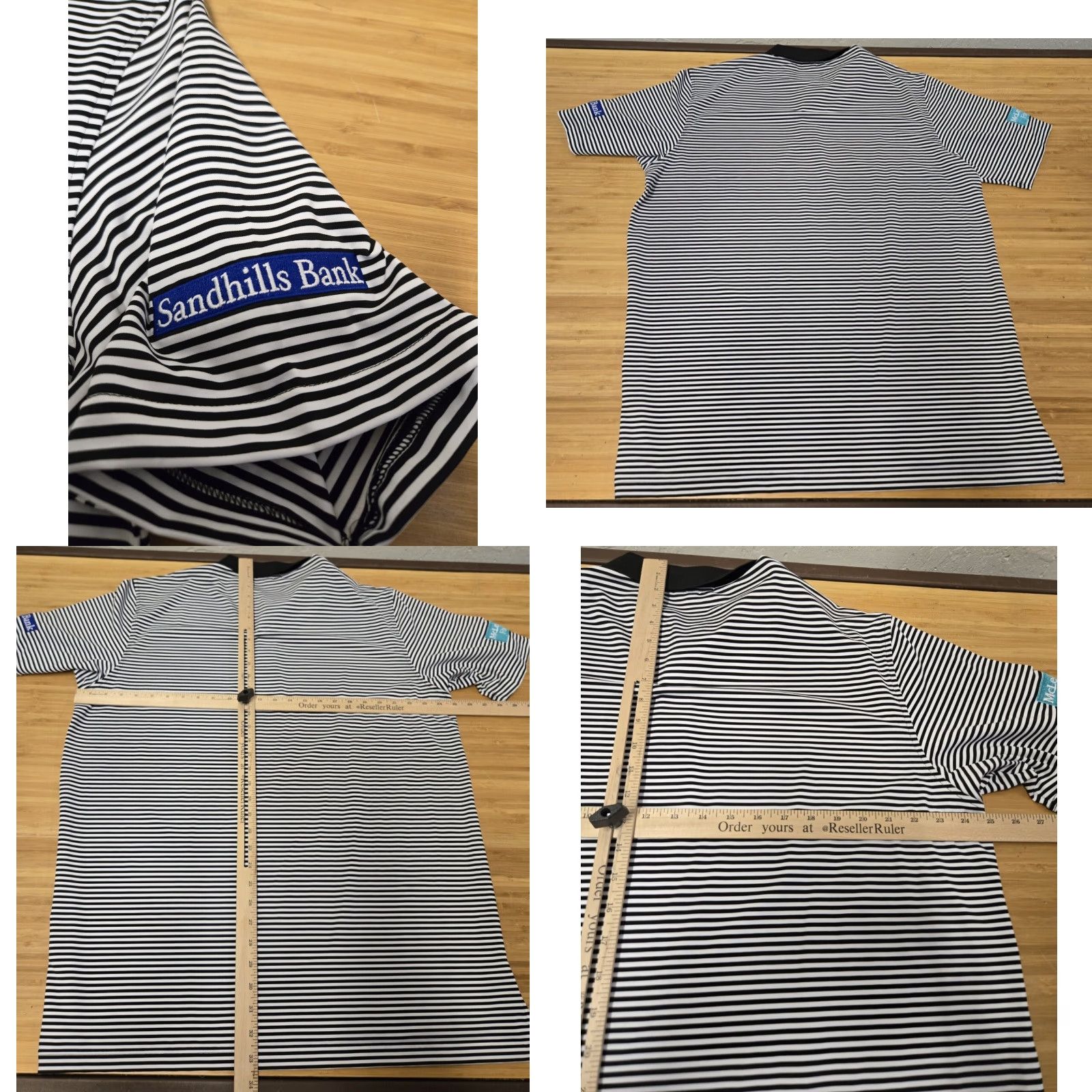 Peter Millar VINTAGE Peter Millar Golf Shirt Polo Summer Comfort Striped XL Black White Size US XL / EU 56 / 4 - 8 Thumbnail