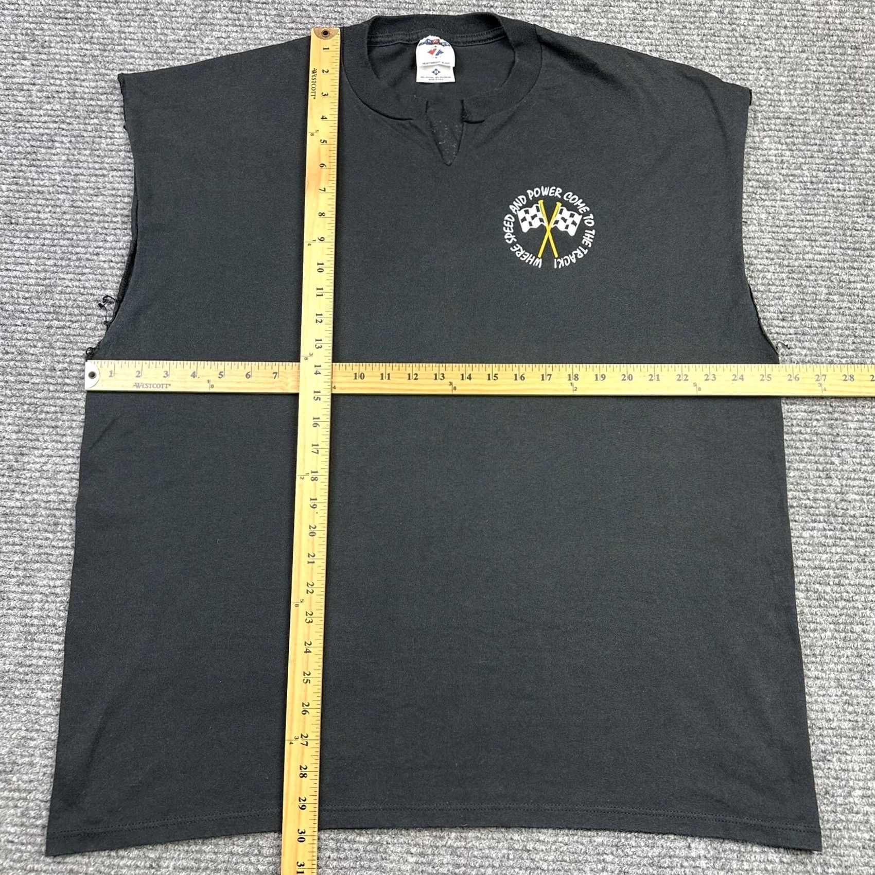 Jerzees VINTAGE 90s NCKRA Kart Racing T Shirt Unisex Adults 2XL Cutoff Sleeveless Double Sided Black Jerzees Crew Neck Size US XXL / EU 58 / 5 - 4 Thumbnail