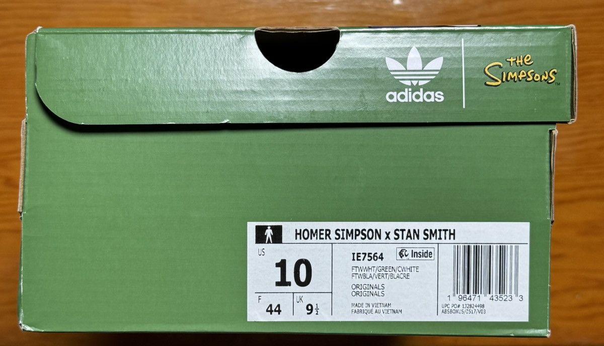 Adidas The Simpsons x Adidas Stan Smith “Homer Simpson” Size US 10 / EU 43 - 9 Thumbnail