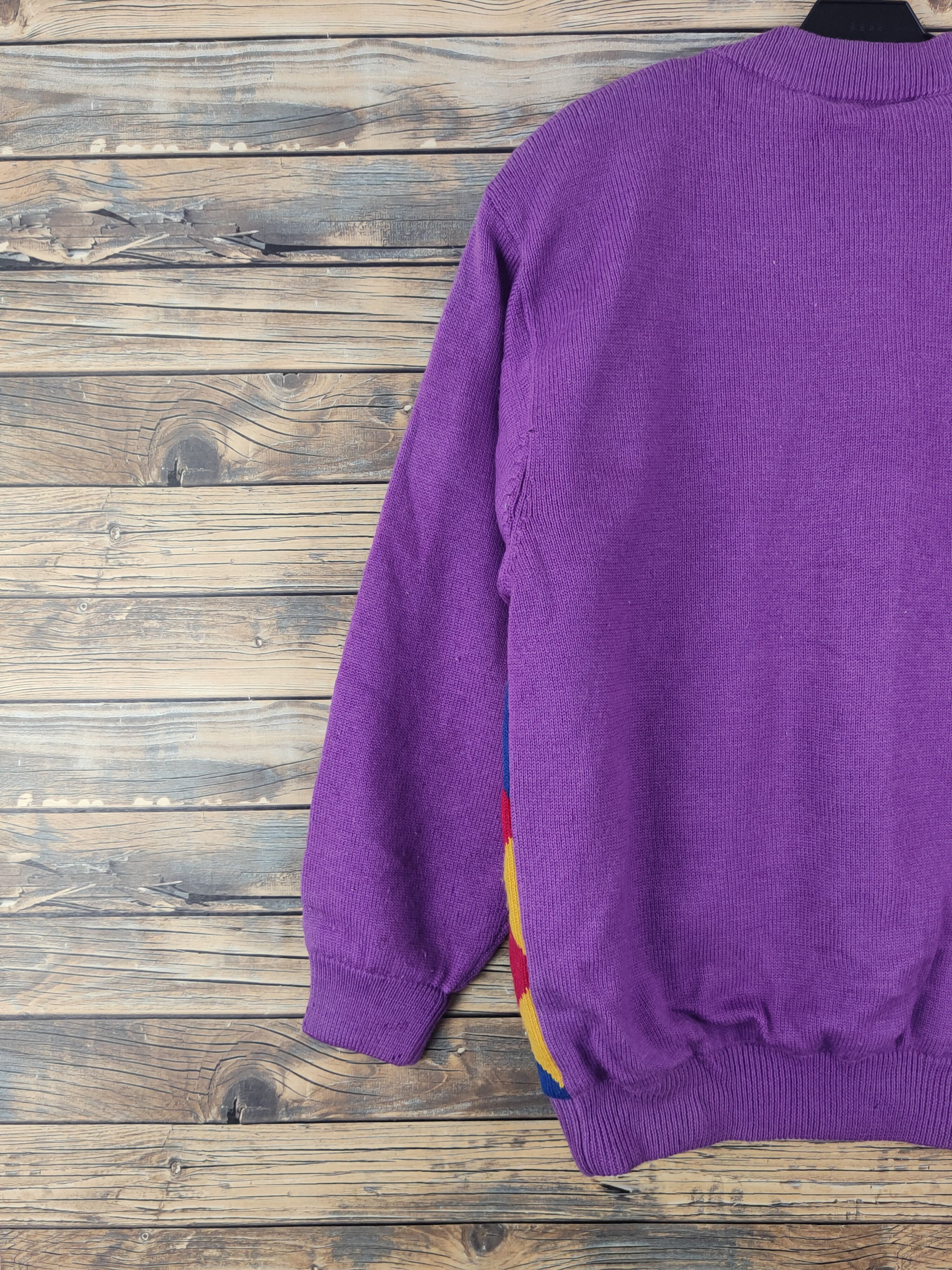 Vintage Bonheur Purple clown Knitwear Cardigan #W1813 Size US M / EU 48-50 / 2 - 15 Thumbnail