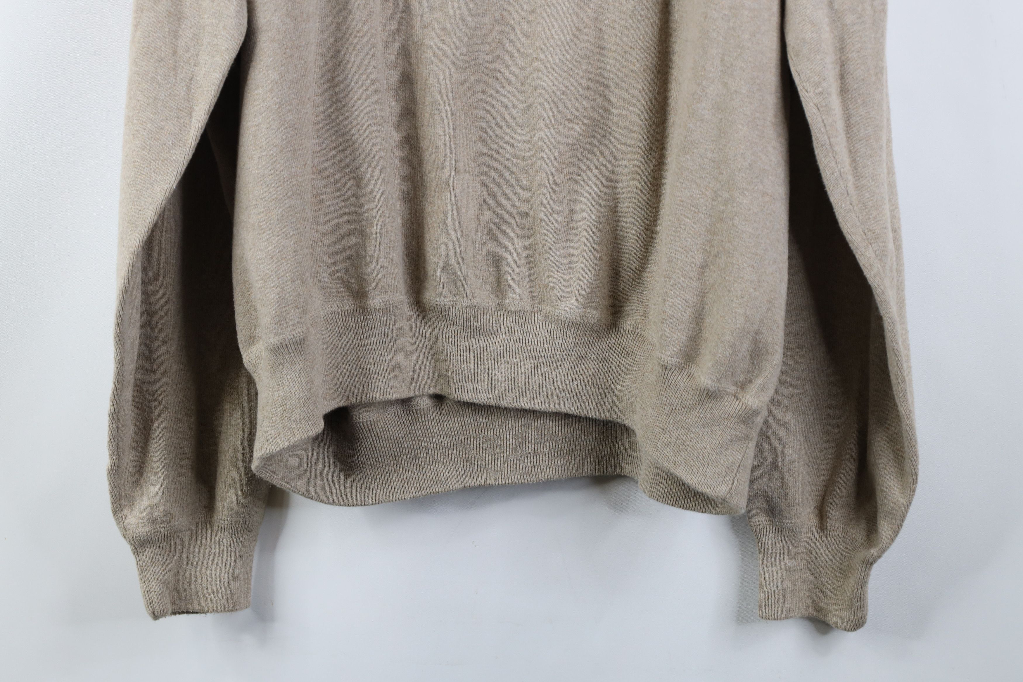 Ralph Lauren Vintage 90s Ralph Lauren Cotton Ribbed Knit Sweater Beige Size US XXL / EU 58 / 5 - 11 Thumbnail