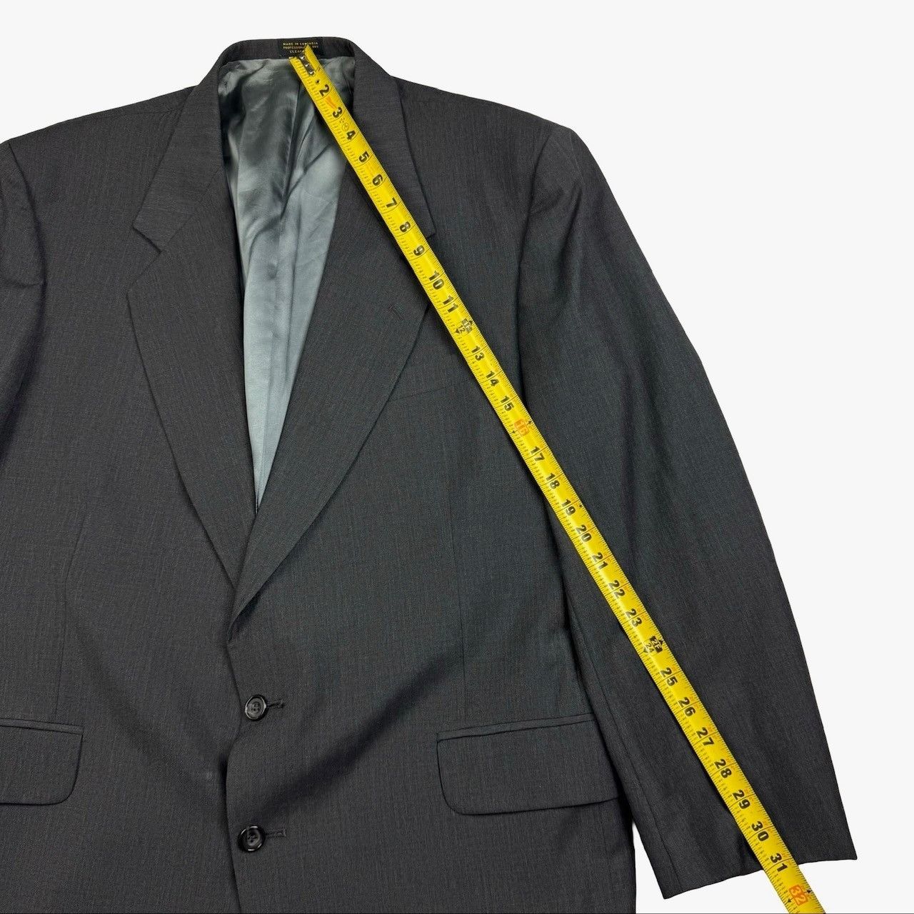 Oscar De La Renta Oscar De La Renta Men's Wool 2-Button Blazer Jacket Gray • 4 Size 46R - 9 Thumbnail