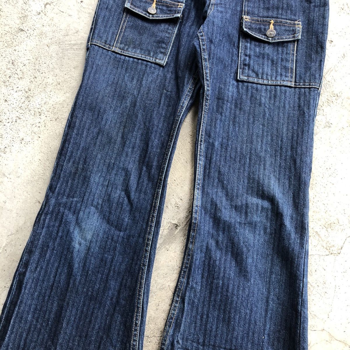 Other BISON Japanese Hickory Stripe Flared Jeans Size US 30 / EU 46 - 4 Thumbnail