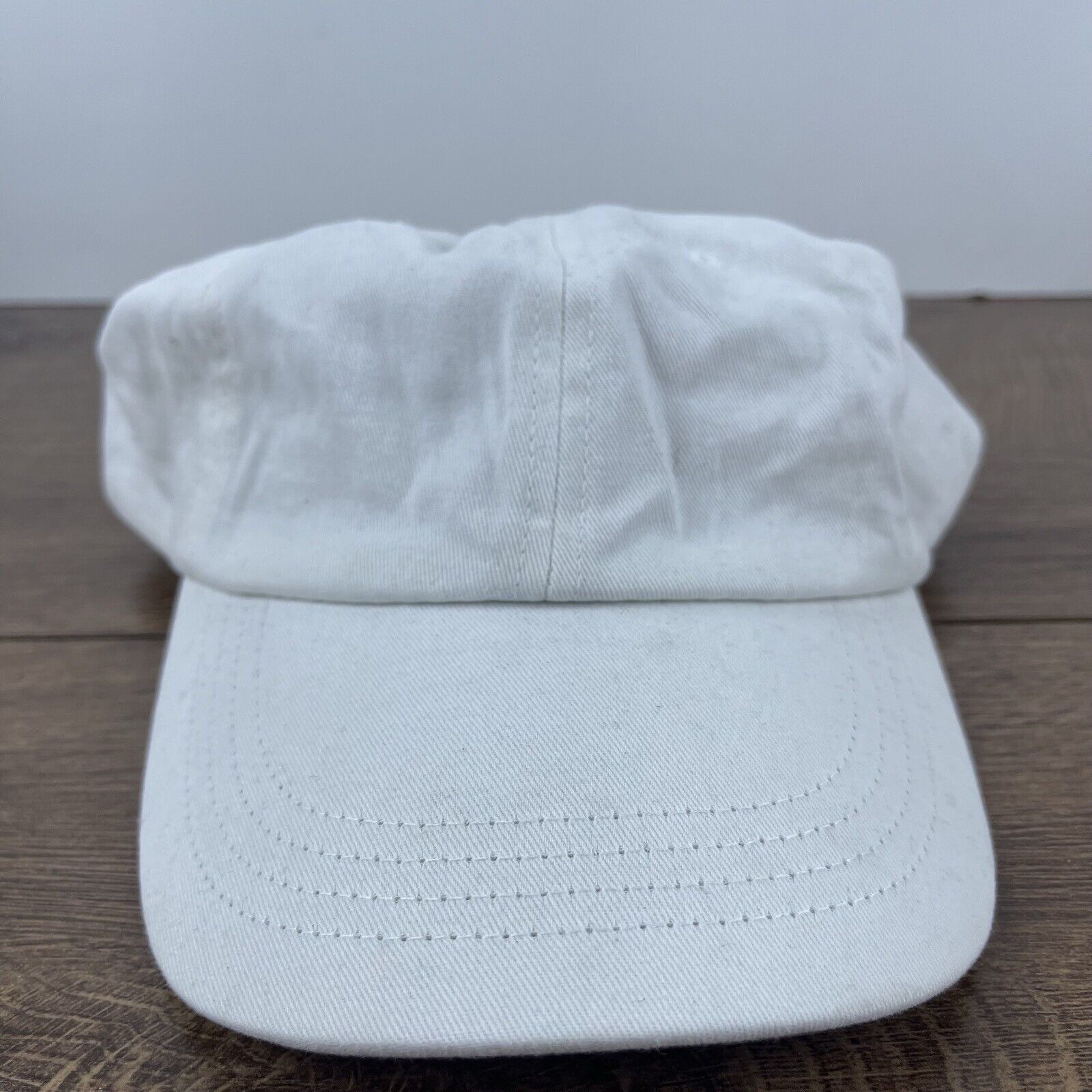 Other White Baseball Hat Plain Adult Cap Hat White Adjustable Hat Size ONE SIZE - 2 Thumbnail