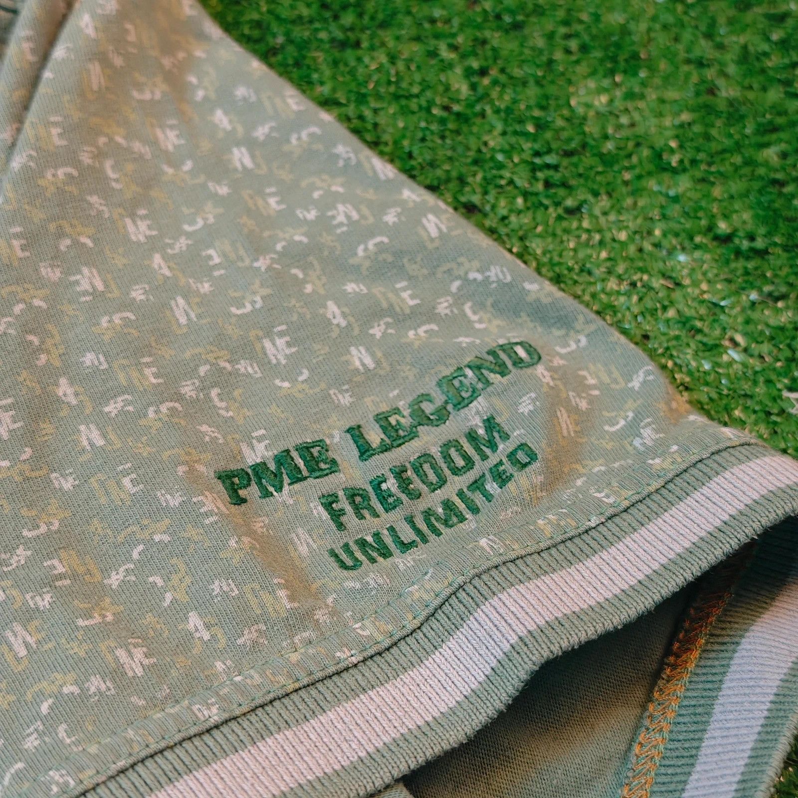 Other PME Legend Polo Shirt Mens Large Green Collared print summer Size US L / EU 52-54 / 3 - 4 Thumbnail