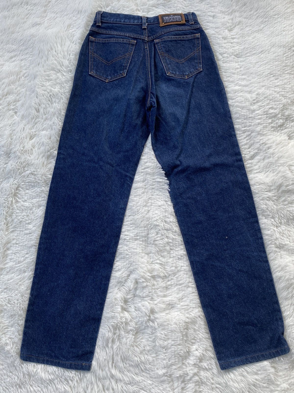 Trussardi 🔥VINTAGE Trussardi Jeans Indigo Blue Denim Jeans Size 26" / US 2 / IT 38 - 8 Thumbnail