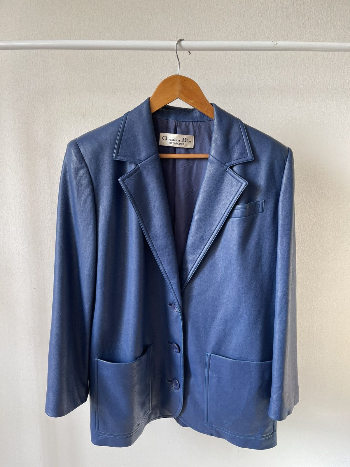 Dior Vintage Christain Dior Pret a Porter Leather Jacket Size US L / EU 52-54 / 3 - 4 Thumbnail