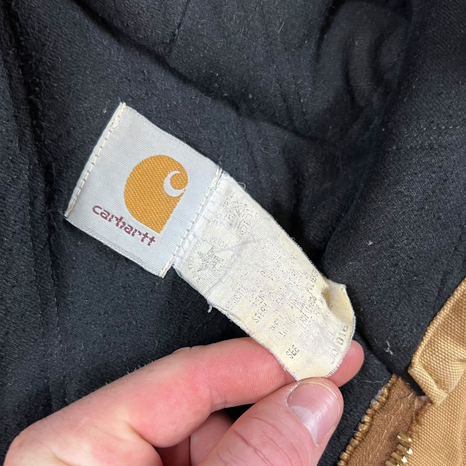 Carhartt × Vintage Vintage 80s Carhartt lined faded zip up hoodie jacket (XXL) Size US XXL / EU 58 / 5 - 7 Thumbnail