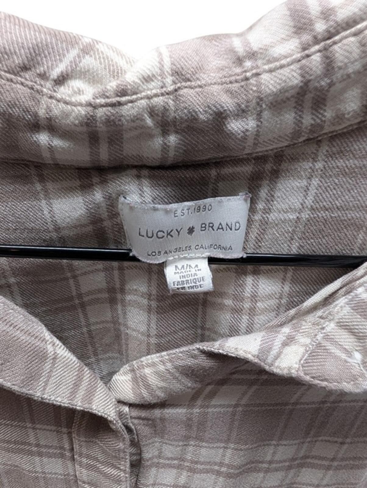 Lucky Brand Lucky Brand Gray Plaid Button-Up Shirt – Women’s Size M Size M / US 6-8 / IT 42-44 - 4 Thumbnail