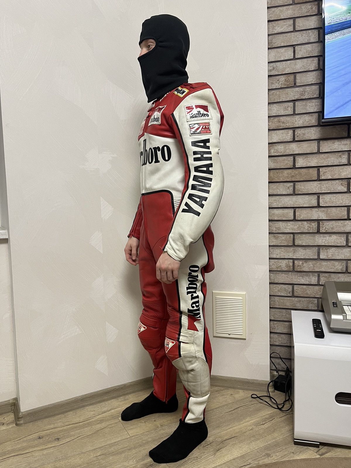 Marlboro × Yamaha Very Rare Marlboro Yamaha Leather Jacket Overalls Size US L / EU 52-54 / 3 - 3 Thumbnail