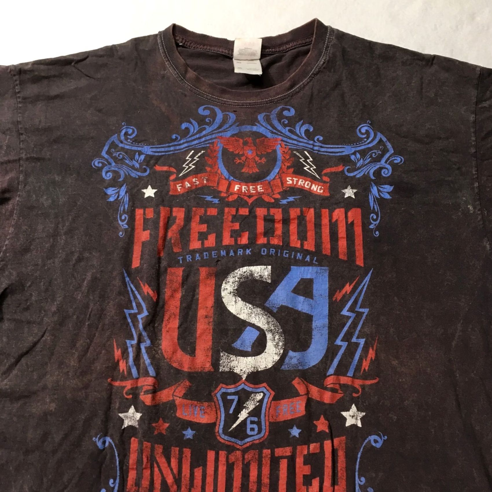 Fruit Of The Loom fruit of the loom T-Shirt XXL 2XL freedom usa graphic Casual Tee Size US XXL / EU 58 / 5 - 3 Thumbnail