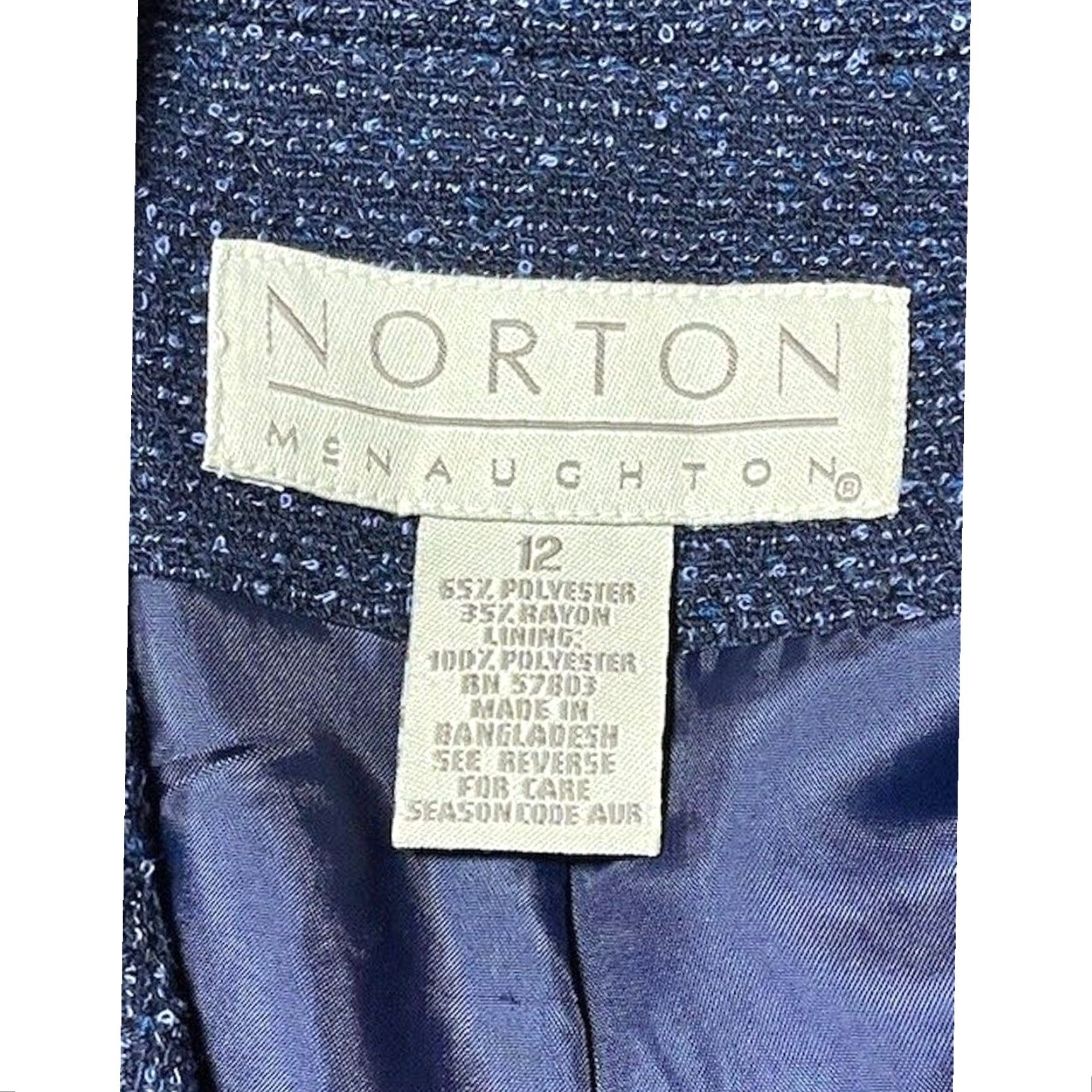 Vintage VINTAGE Norton McNaughton Tweed Blazer Jacket 12 Career Dark Academia Twee Women 2 Piece Skirt Suit Regular Long Sleeve Size XL / US 12-14 / IT 48-50 - 3 Thumbnail
