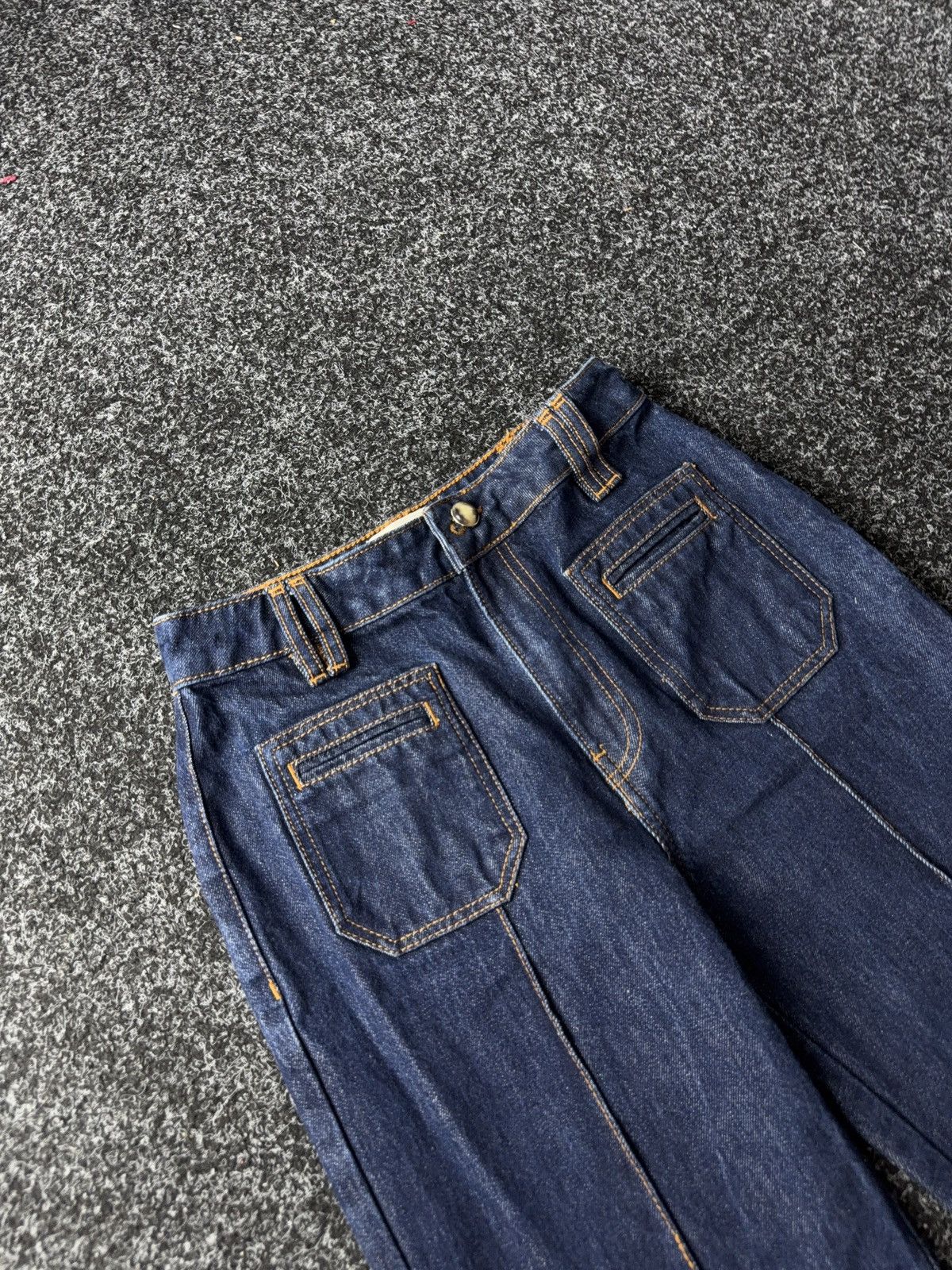 Sezane Luxury Designer 00s Retro Sezane Flared denim pants jeans Size 26" / US 2 / IT 38 - 4 Thumbnail