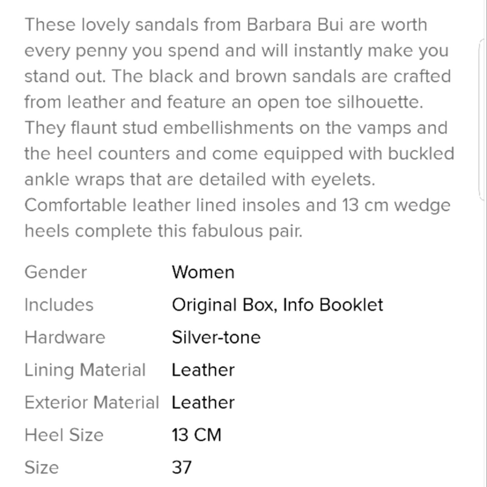 Barbara Bui Barbara Bui Paris Studded Ankle Strap Wedge Platform Leather Size US 6 / IT 36 - 16 Thumbnail