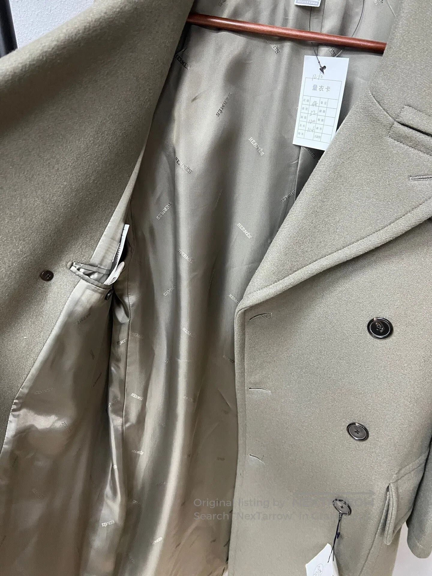 Hermes stylish hermes goatskin double-breasted coat. Size US L / EU 52-54 / 3 - 5 Thumbnail