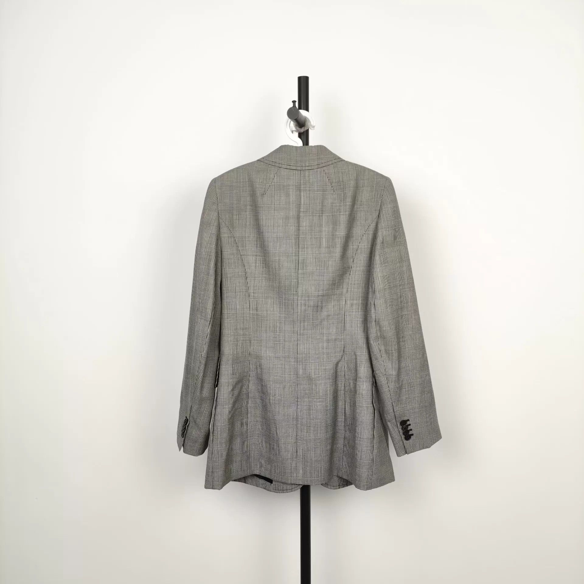 Balenciaga Balenciaga Gray Cotton Check Blazer 36 Size XS / US 0-2 / IT 36-38 - 2 Thumbnail