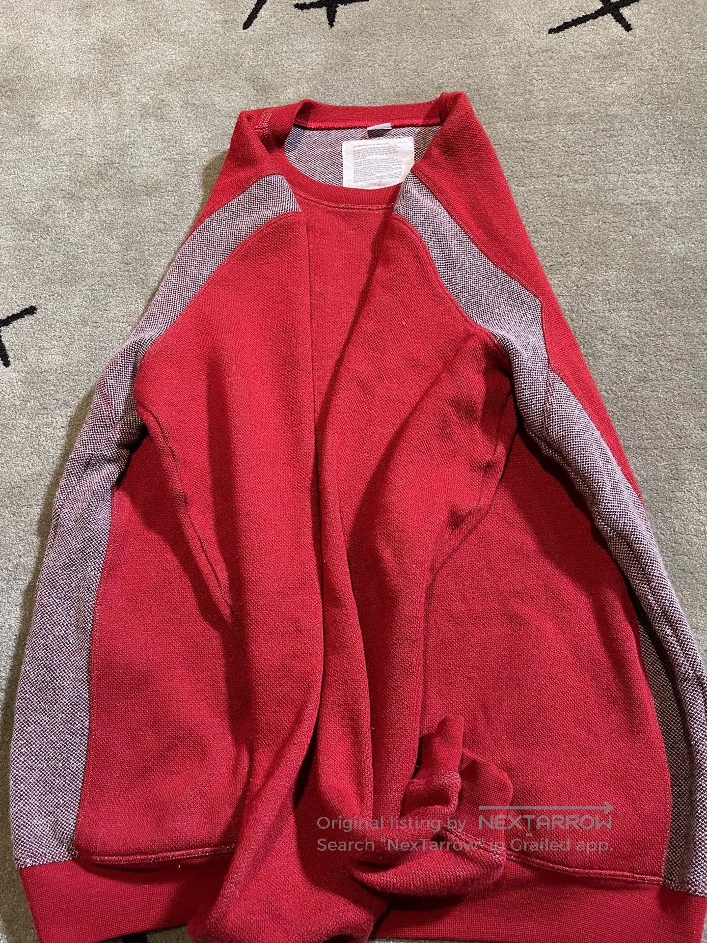 Vintage hussein chalayan red long-sleeve sweatshirt. Size US M / EU 48-50 / 2 - 2 Thumbnail