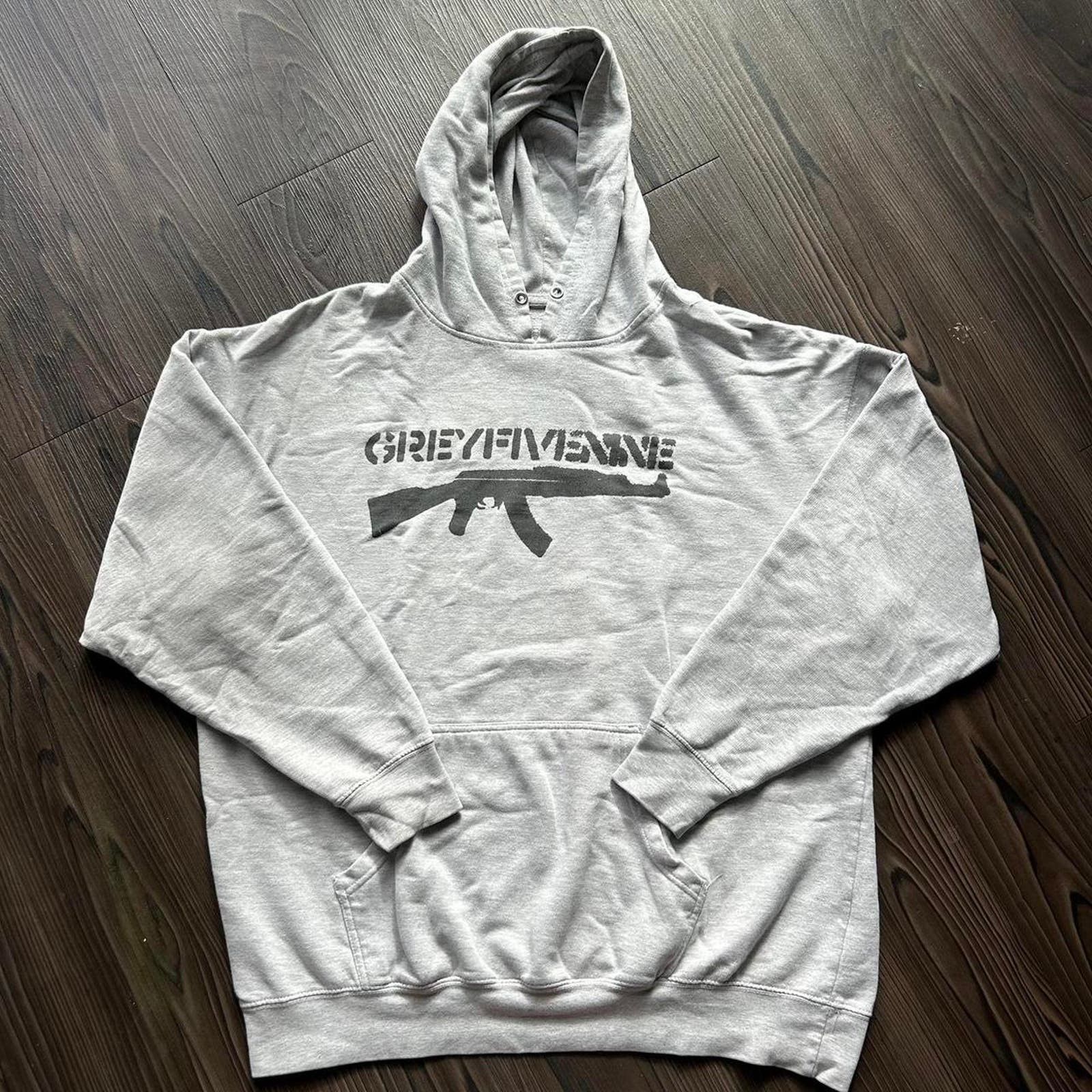 image of G59 Records Suicideboys G59 Ak47 Hoodie in Grey, Men's (Size XL)