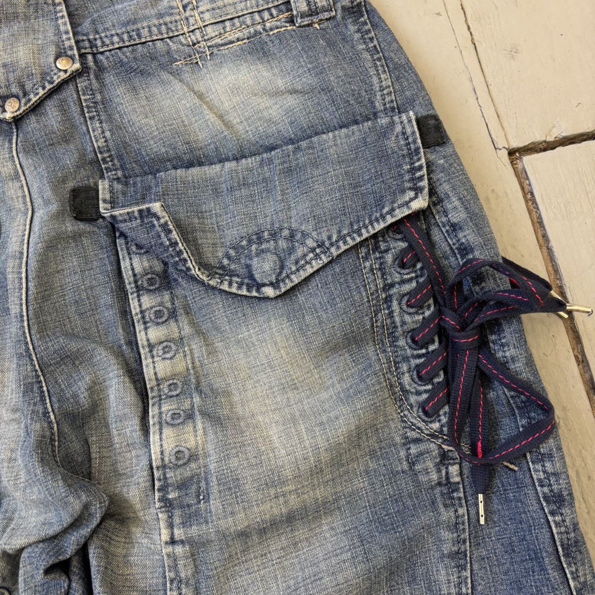 Marithe + Francois Girbaud Back-Lace Denim Size US 32 / EU 48 - 6 Thumbnail