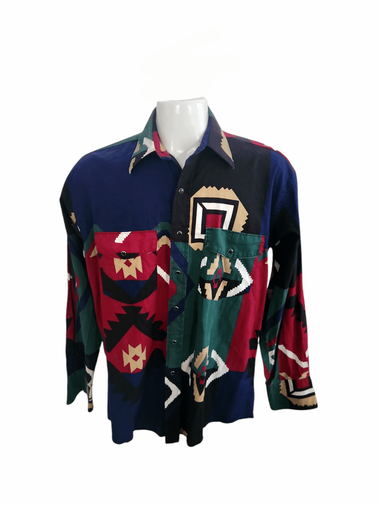 Vintage × Wrangler Wrangler Vintage Western Navajo Aztec Southwestern SZ Large Size US L / EU 52-54 / 3 - 1 Thumbnail