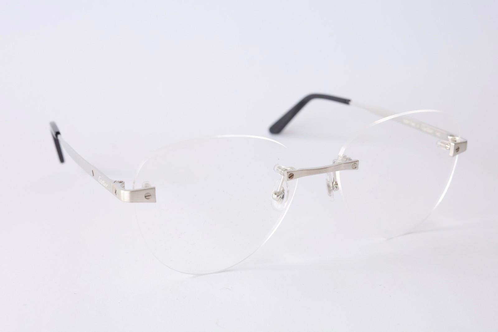 Cartier New Cartier optical eyeglasses CT0338O 002 silver Santos Size ONE SIZE - 9 Thumbnail