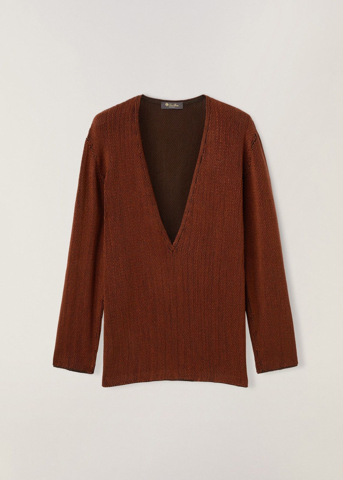Loro Piana o1srvl11e0424 V-Neck in Coffee Size S / US 4 / IT 40 - 1 Thumbnail