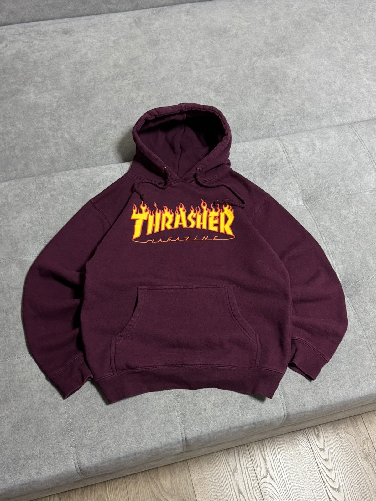 Thrasher Vintage Thrashers Fire Logo Skateboarding Skate Hoodie Size US S / EU 44-46 / 1 - 2 Thumbnail