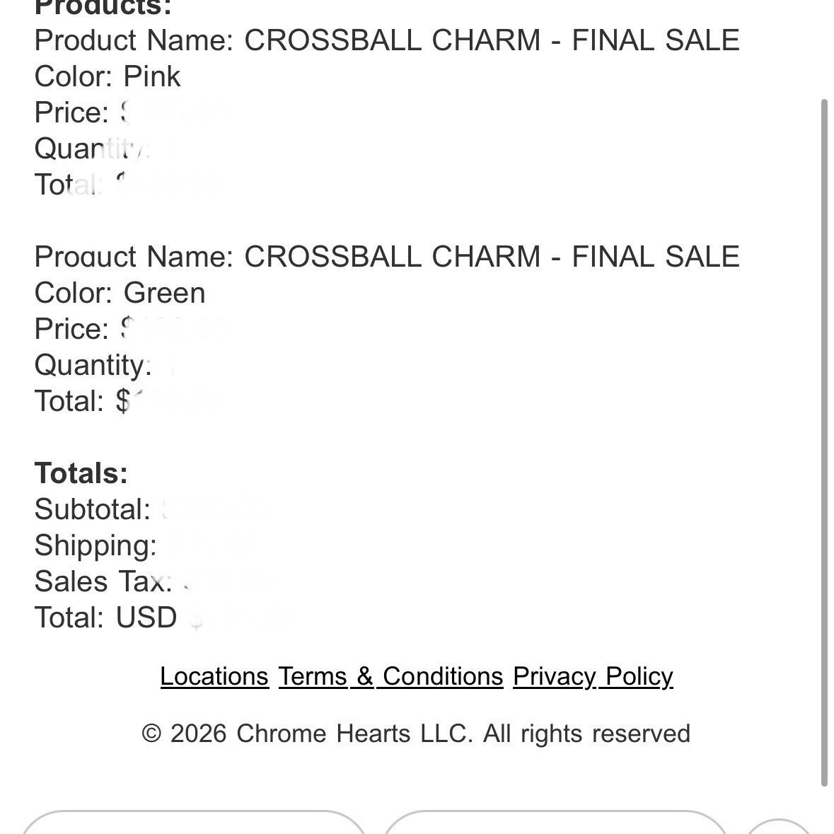 Chrome Hearts Chrome Hearts Silichrome Crossball Charm Pink Size ONE SIZE - 6 Thumbnail