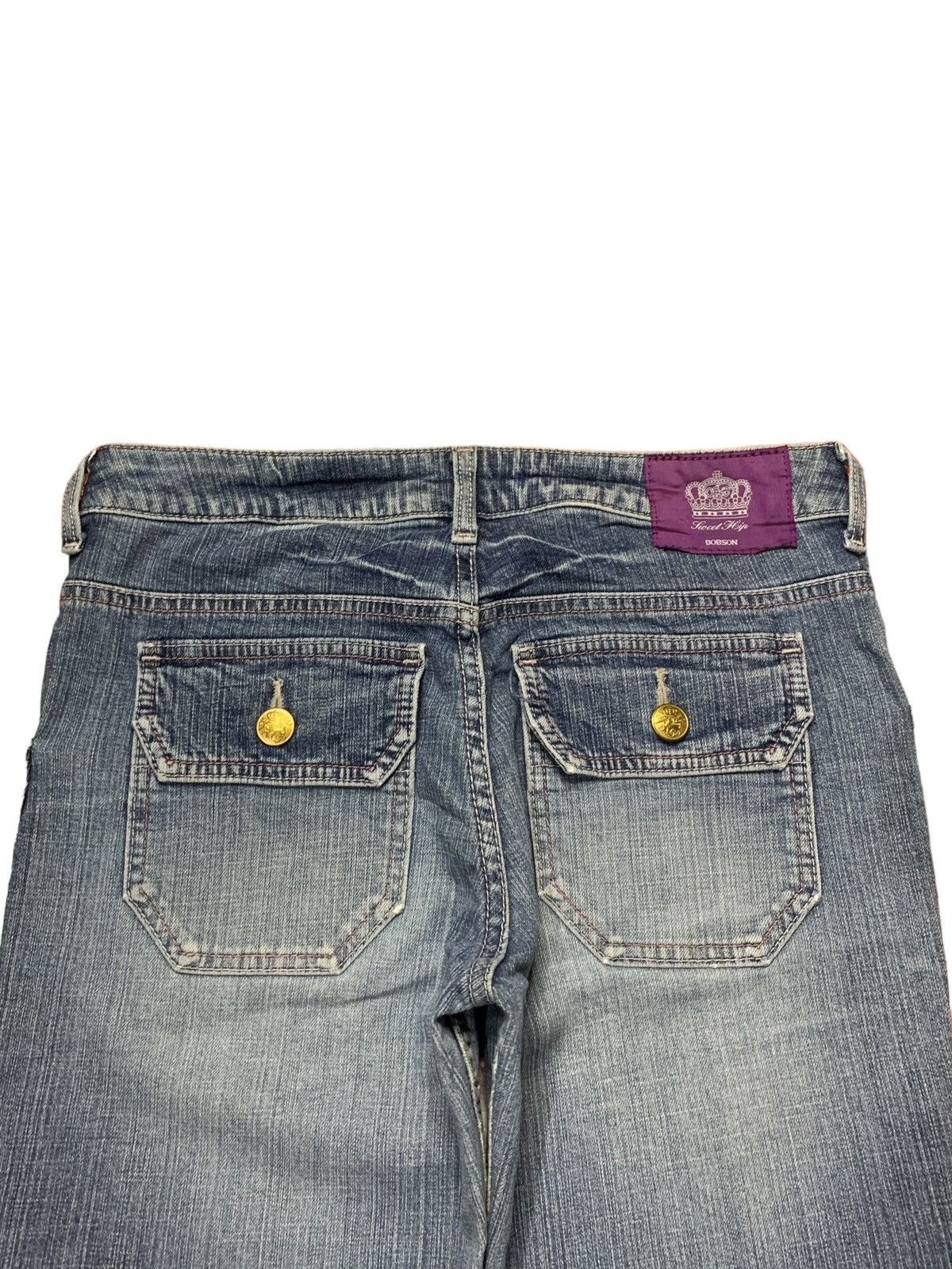 Japanese Brand Vintage Japanese Brand Faded Wash Flare Style Jeans Size 31" - 8 Thumbnail