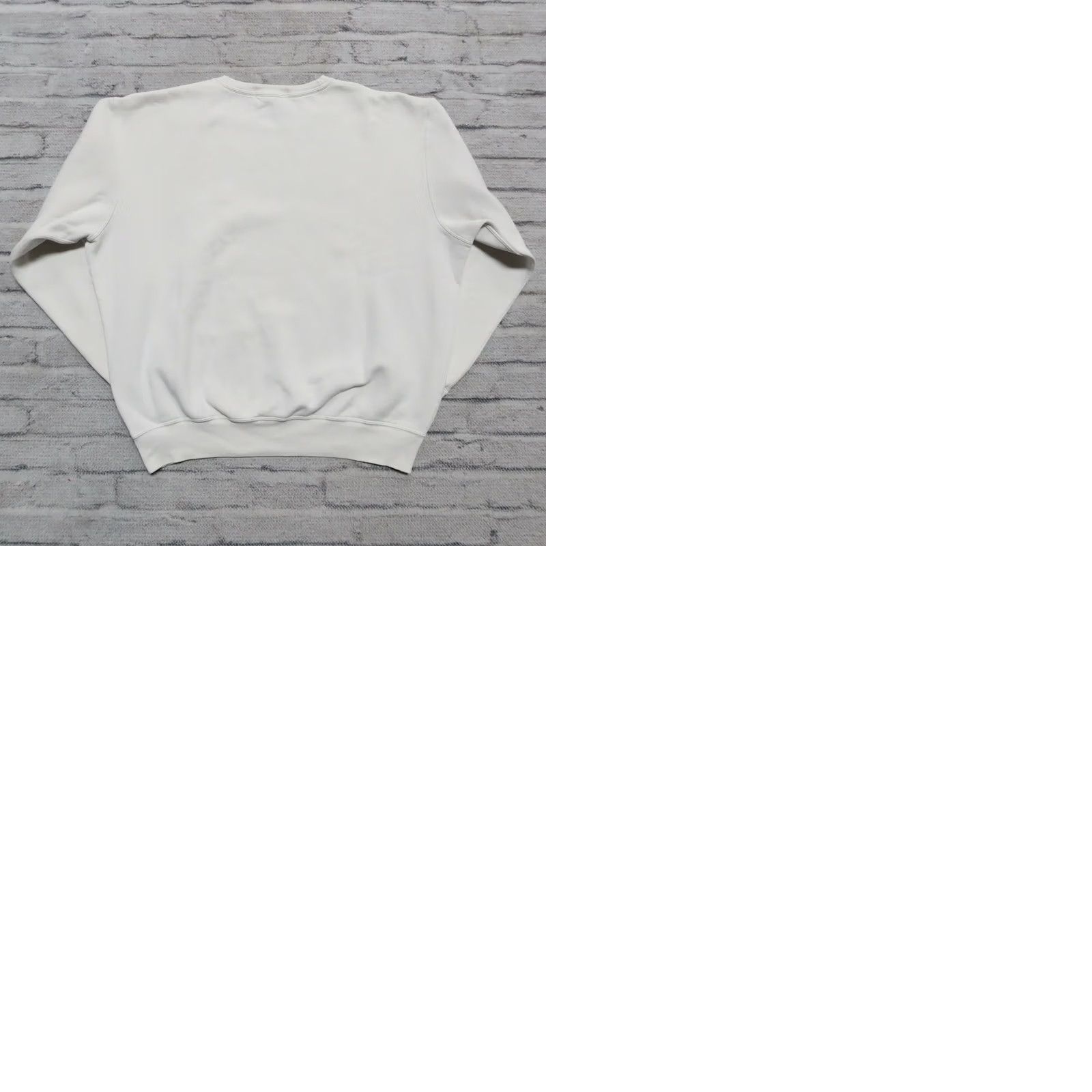 Polo Ralph Lauren VINTAGE Polo Ralph Lauren Sweatshirt Distressed Logo Crew Neck Size Large White Mens Size US L / EU 52-54 / 3 - 9 Thumbnail