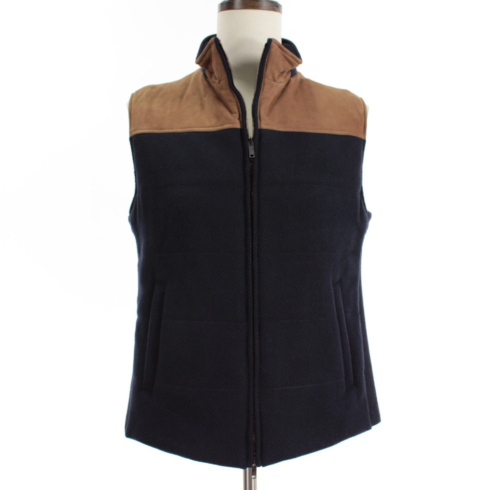 Luciano Barbera Luciano Barbera Vest Size M US In Blue Wool Size US M / EU 48-50 / 2 - 1 Thumbnail