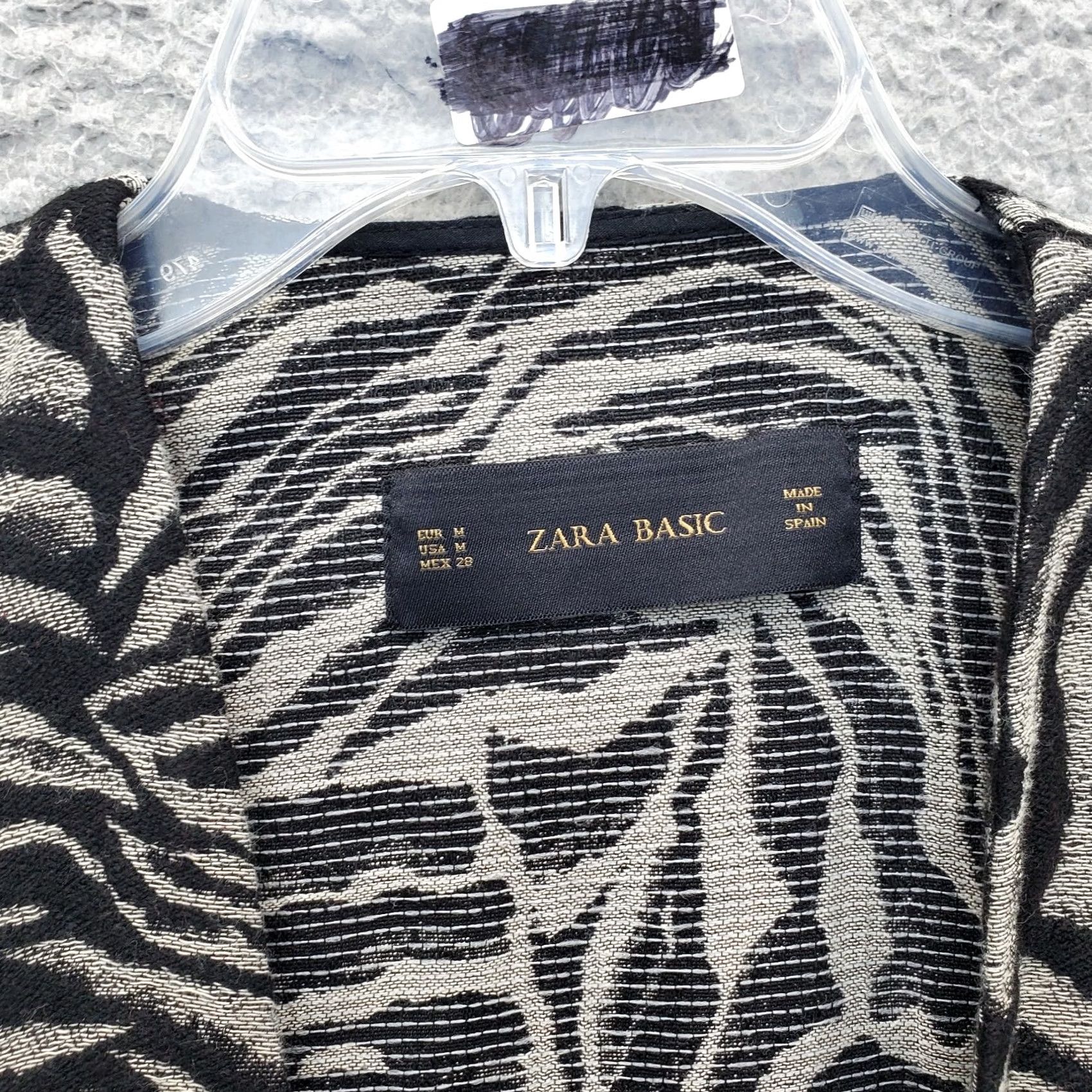 Zara Zara Basic Cardigan Womens Medium Multicolor Animal Print Short Sleeve Open Front Size M / US 6-8 / IT 42-44 - 5 Thumbnail