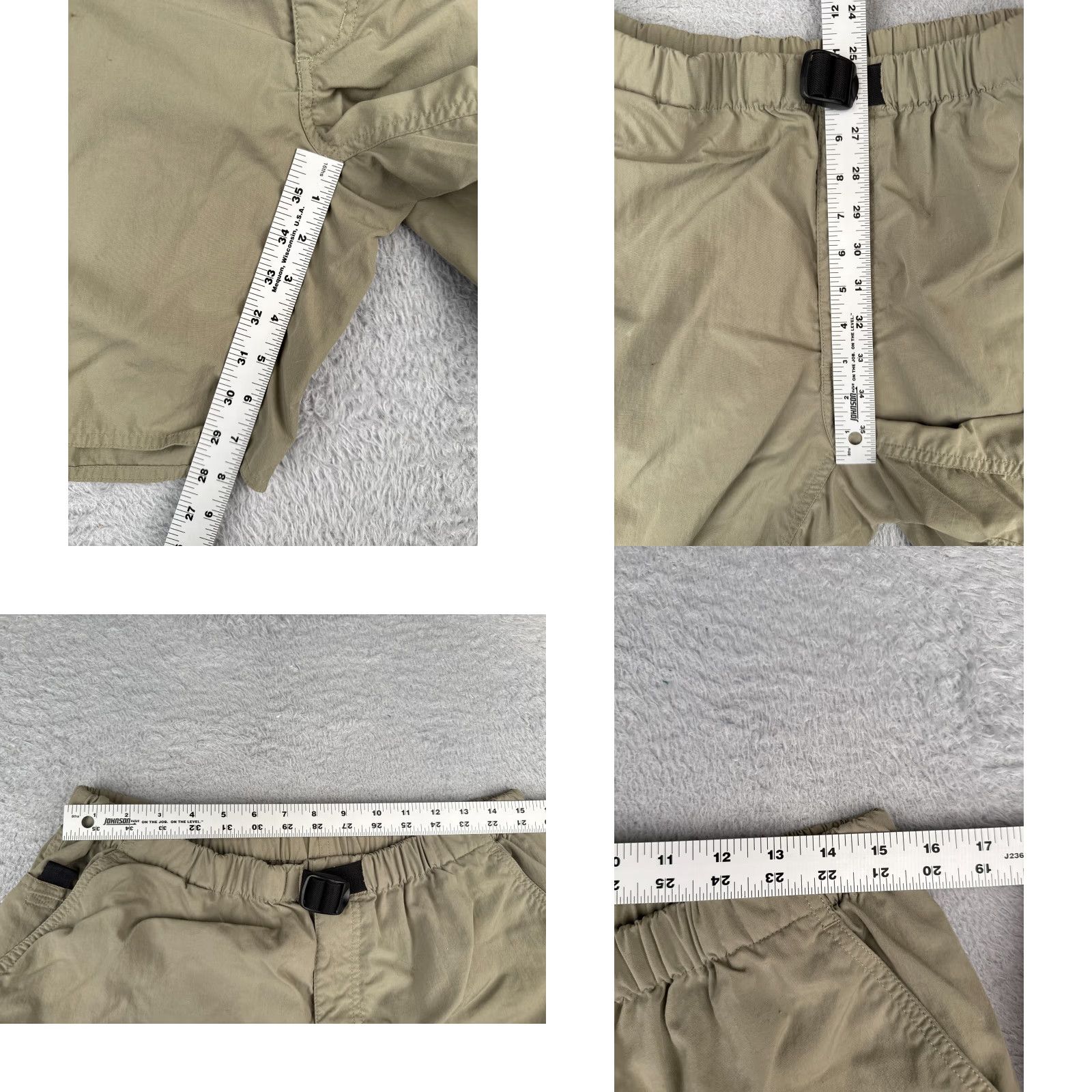 The North Face The North Face Shorts Mens Medium Beige Cargo 100% Nylon Stowable 8" READ Size US 31 - 8 Thumbnail