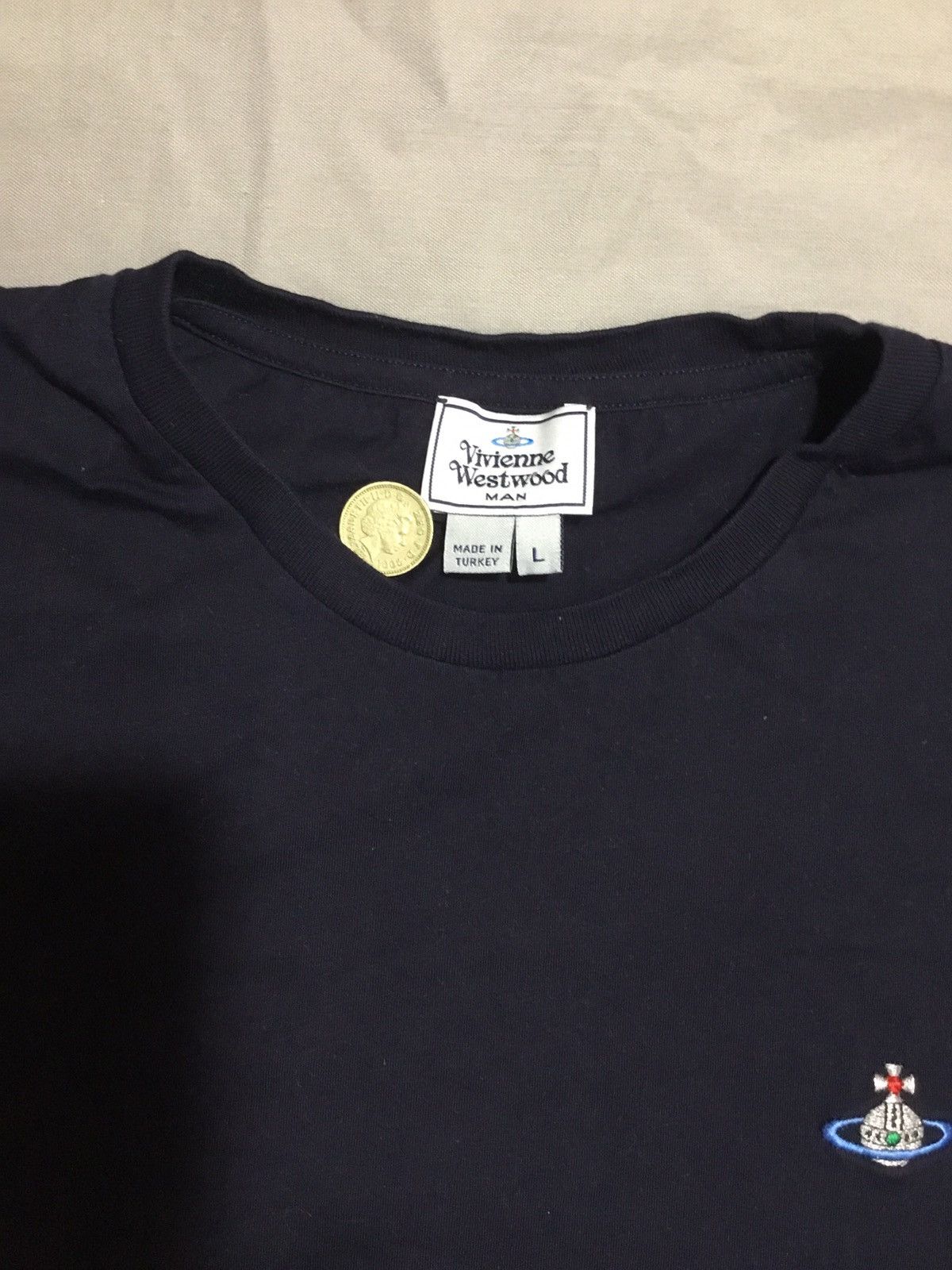 Vivienne Westwood Vivienne Westwood Black T-Shirt Men’s Designer Orb Logo Tee Size US L / EU 52-54 / 3 - 3 Thumbnail