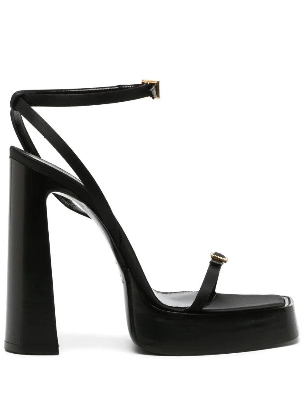 Saint Laurent Paris o1s1wg111224 Platz Sandals in Black Size US 8 / IT 38 - 1 Thumbnail