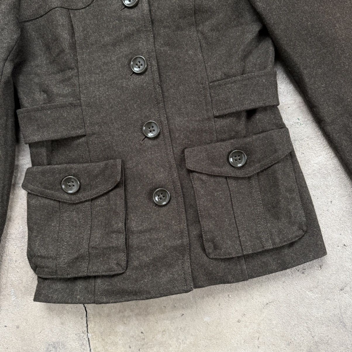 H&M H&M Khaki Wool Military Chic Coat Jacket Size M / US 6-8 / IT 42-44 - 4 Thumbnail