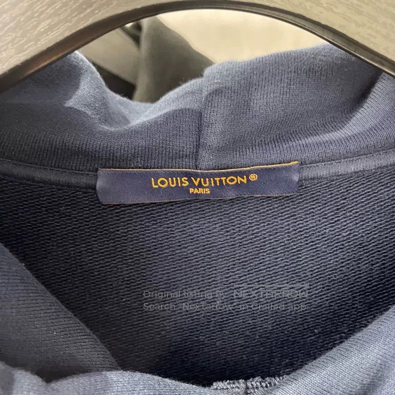 Louis Vuitton Louis Vuitton Embroidered logo drawstring hooded sweatshir Size US XL / EU 56 / 4 - 3 Thumbnail