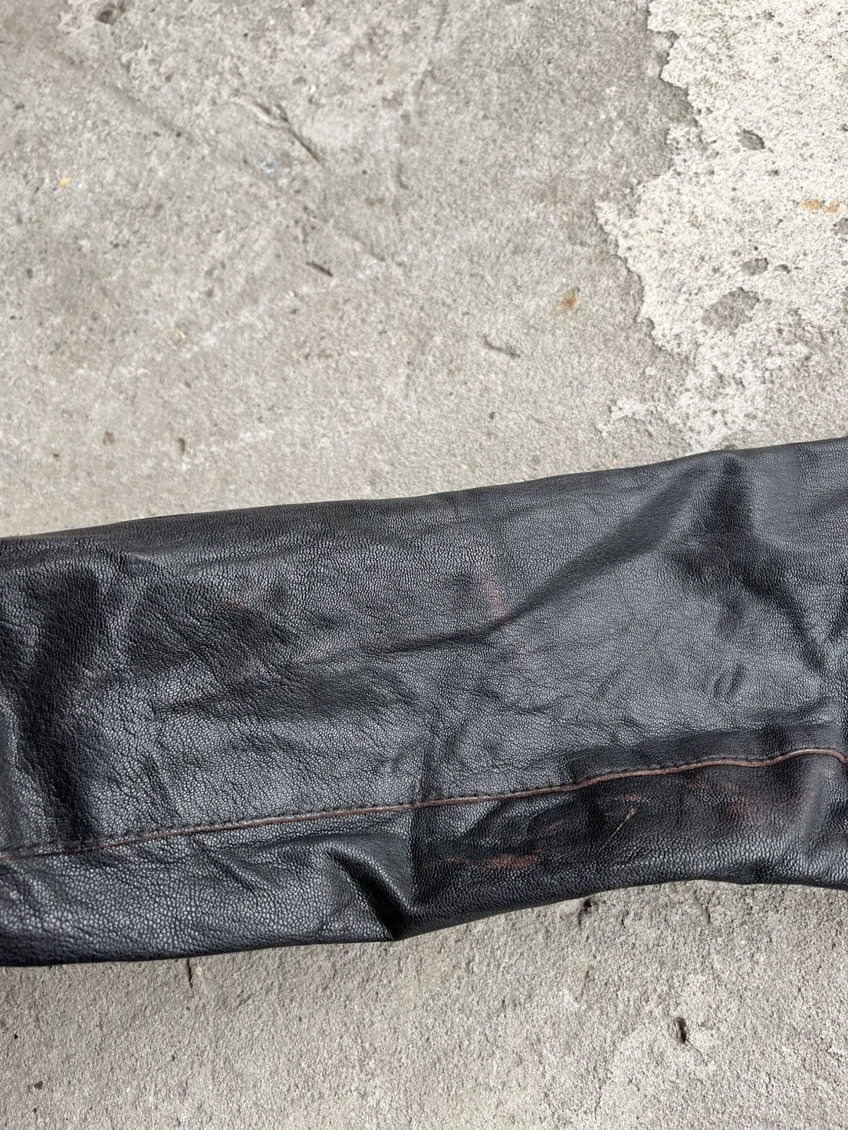 Allsaints × Japanese Brand Vintage Allsaints Avant Garde Japanese Faded Leather Jacket Size XS / US 0-2 / IT 36-38 - 19 Thumbnail