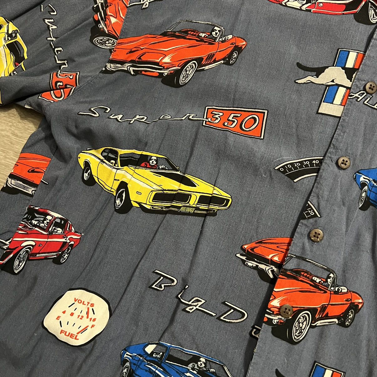 Big Dogs × Vintage Vintage Big Dogs Hot Rod Button Up Size US XL / EU 56 / 4 - 4 Thumbnail