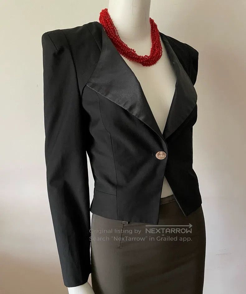 Vivienne Westwood Vivienne Westwood Self-Pad Shoulders Black Blazer with Sil Size M / US 6-8 / IT 42-44 - 1 Thumbnail