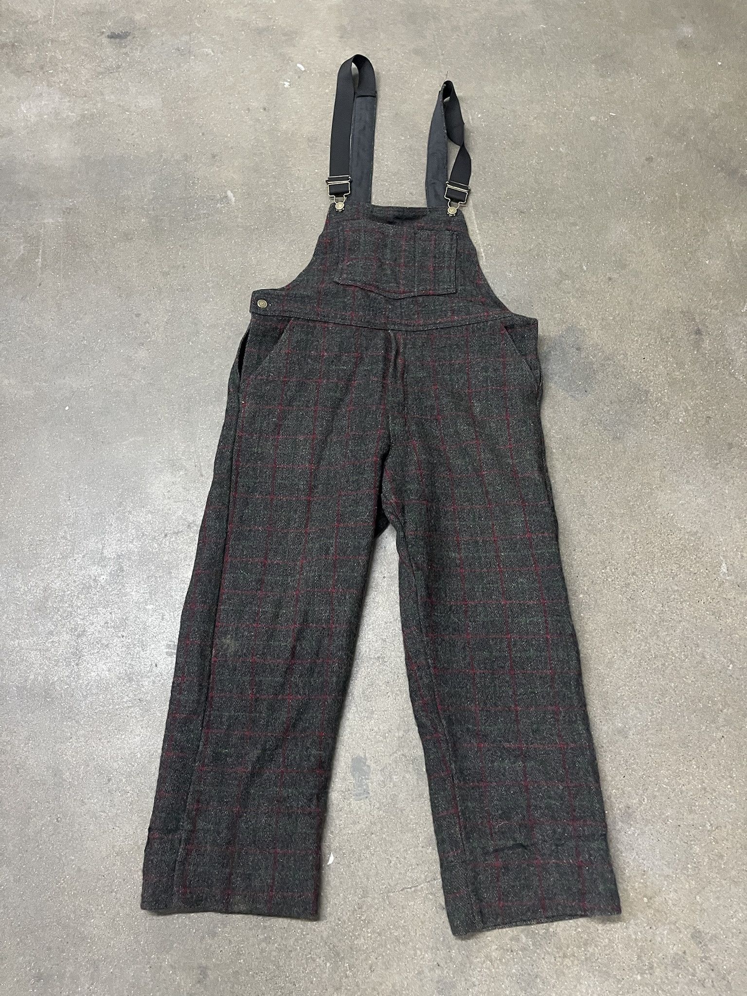 Carhartt × Vintage Vintage 1990s 100% Wool Checked Overalls Size 40 Size US L / EU 52-54 / 3 - 1 Thumbnail
