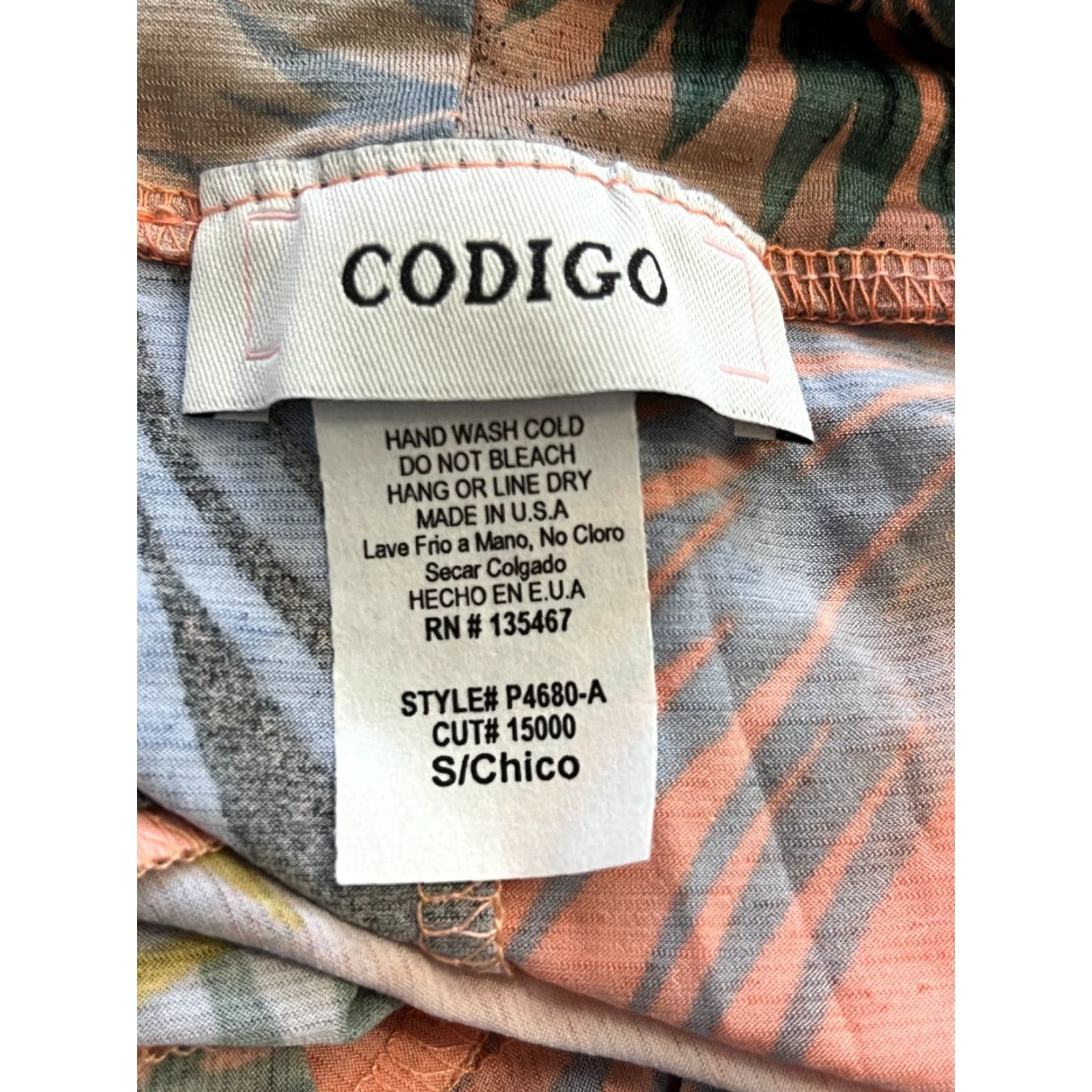 Vintage Codigo Women's Romper Hawaii S Ivory Hawaiian Graphic Leaves Tropical Sleeveless Pockets Straps Slim Flared Hem 33 In Inseam Summer Spring Size 28" / US 6 / IT 42 - 5 Thumbnail